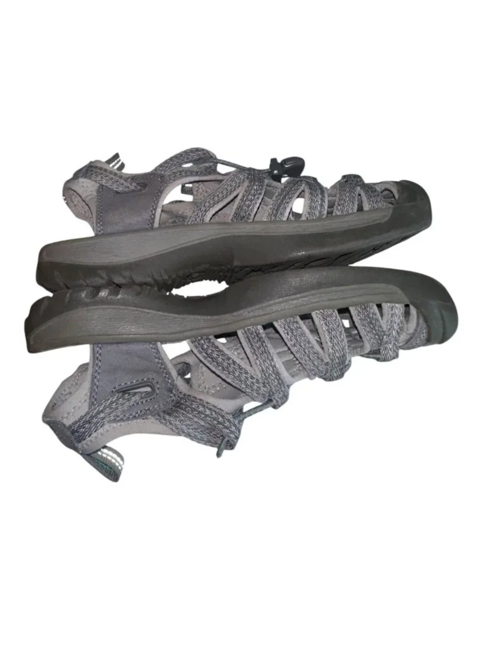 KEEN Women's Whisper Sandal Medium Grey Peacock Green Sz 6.5 Gorpcore Hiking